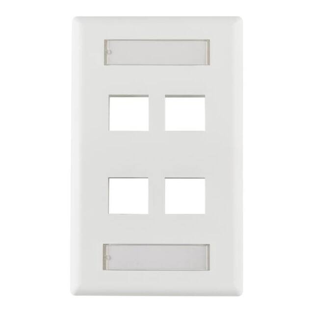 FPIHQUAD-W HellermannTyton  Marcos de placas frontales Keystone